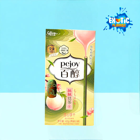 Pocky White Peach Matcha Flavor